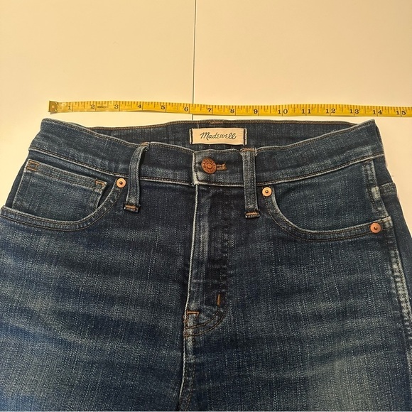 Madewell Slim Straight Mid Rise Blue Jeans - Size 27 - Picture 8 of 16